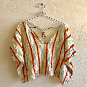 🌈Tallow🌈 Multi Color Print Crop Top🌈